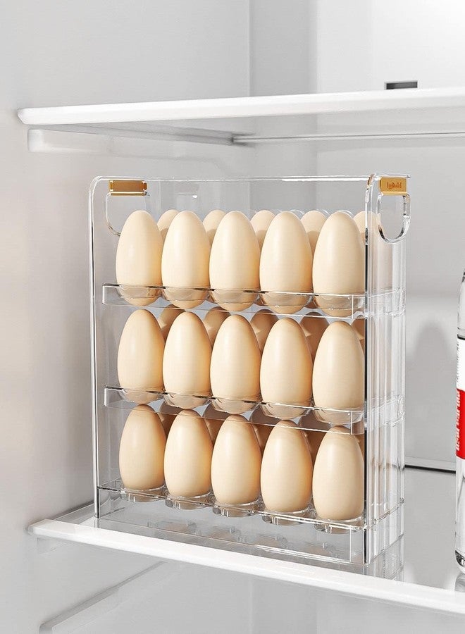 Hakily Refrigerator Egg Holder with Automatic Rolling, Tiers, Storage, Space Saving Refrigerator Box, Food Container for Kitchen Cabinet. (3 layer egg stand) - Image 3
